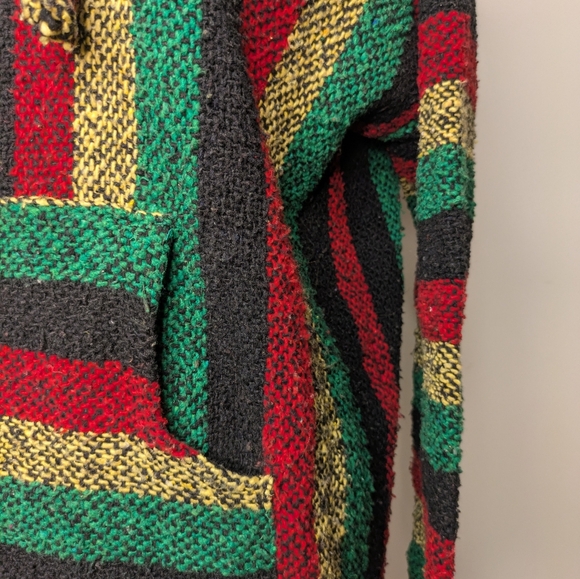 Multicolor Striped Baja Hoodie Unisex 24" Pit To Pit - Picture 7 of 10